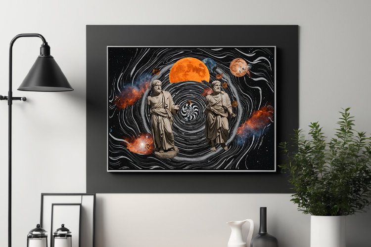 Surreal sculptures in the space