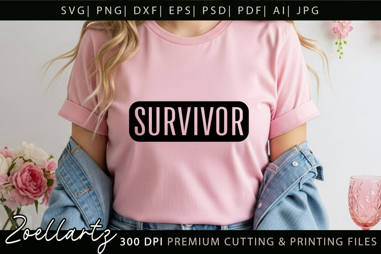 SURVIVOR SVG Breast Cancer Awareness SVG Pink Ribbon SVG