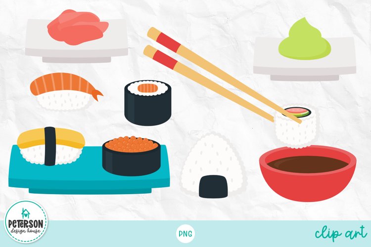 Sushi Doodle | Design Bundles