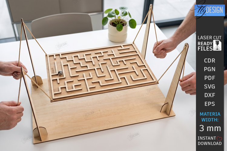 Ball Maze Game Laser Cut | Labyrinth Balance Toy| Board Game
