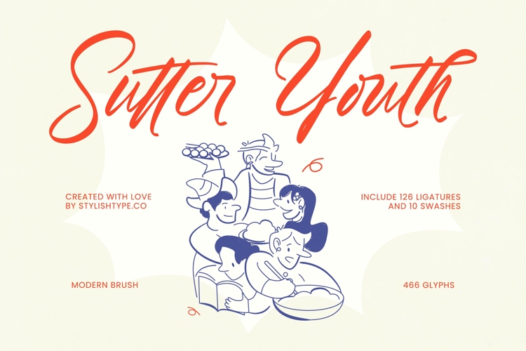 Sutter Youth - Modern Brush Font