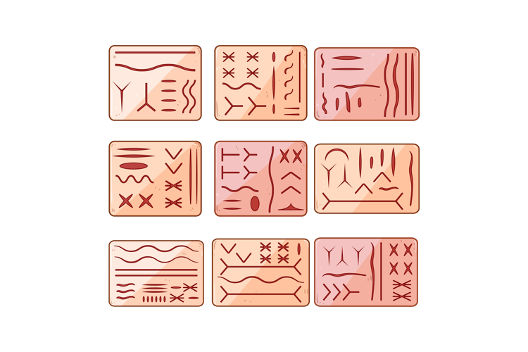 suture practice pad set cartoon