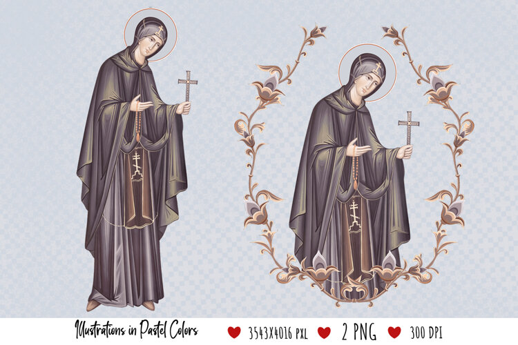 Saint Parascheva of the Balkans Christian Illustration example image 1