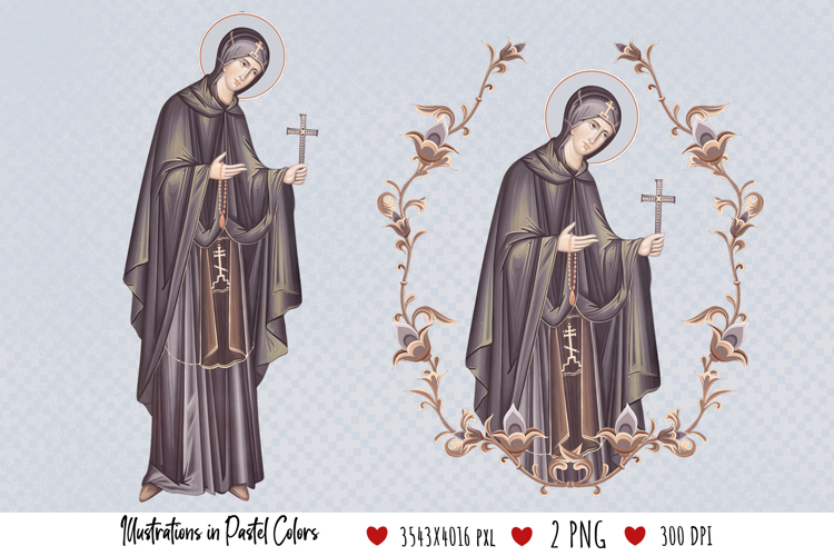 Saint Parascheva of the Balkans Christian Illustration