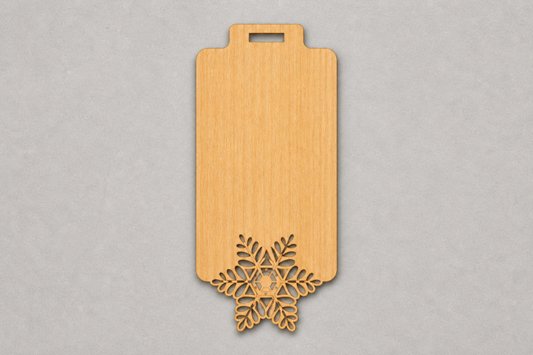 Minimalist Wooden Snowflake Christmas Gift Tags for Holiday example image 1