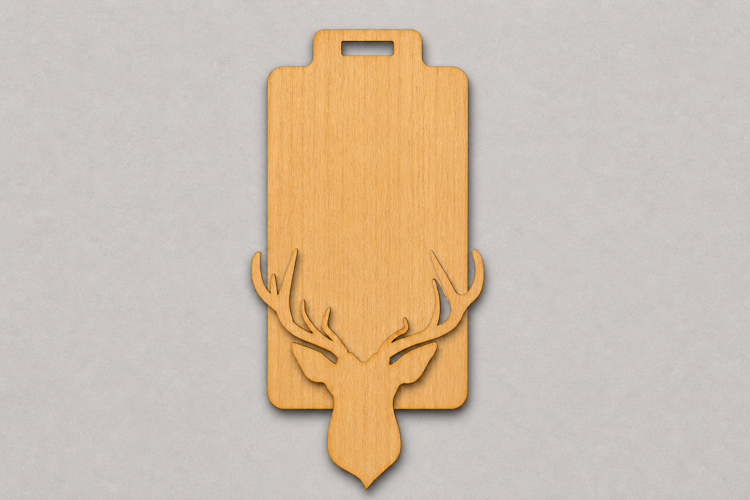 Minimalist Wooden Deer Head Christmas Gift Tags for Holiday example image 1