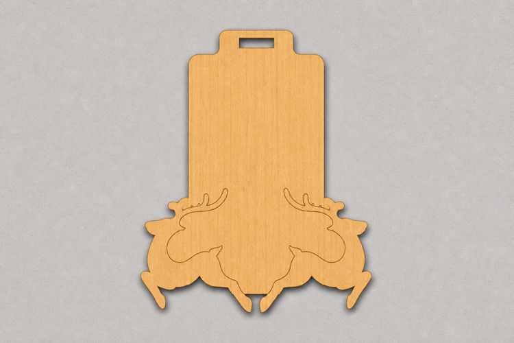 Minimalist Wooden Running Reindeer Christmas Gift Tags example image 1