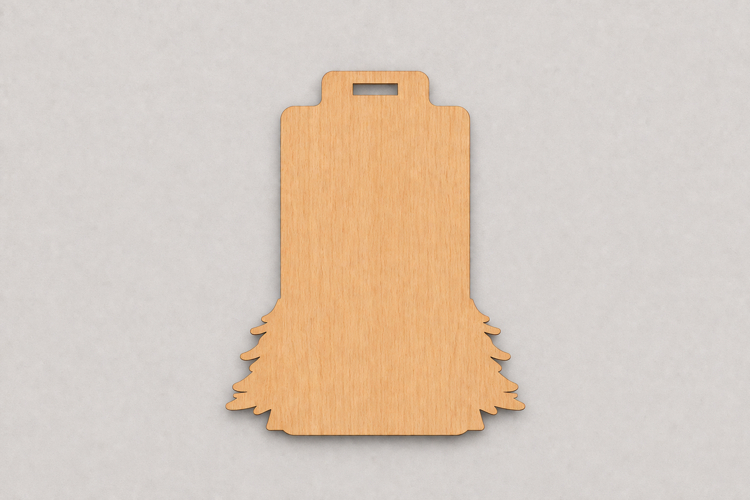 Minimalist Wooden Fringe Christmas Gift Tags for Holiday example image 1