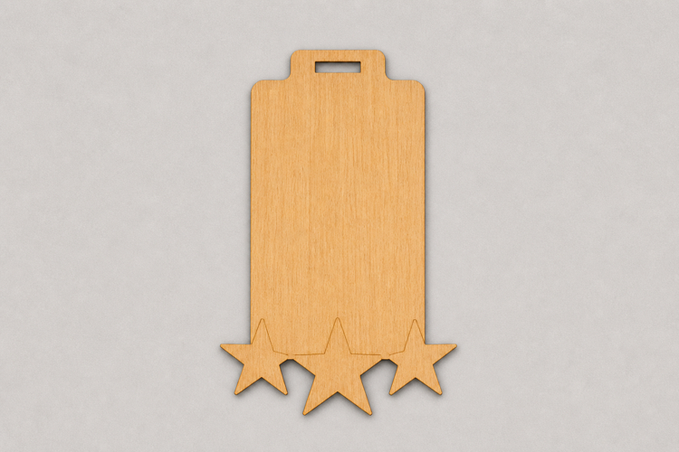 Minimalist Wooden Star Christmas Gift Tags for Holiday example image 1