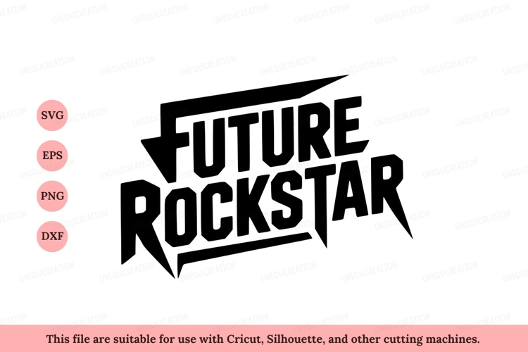 Bold black text future rockstar image