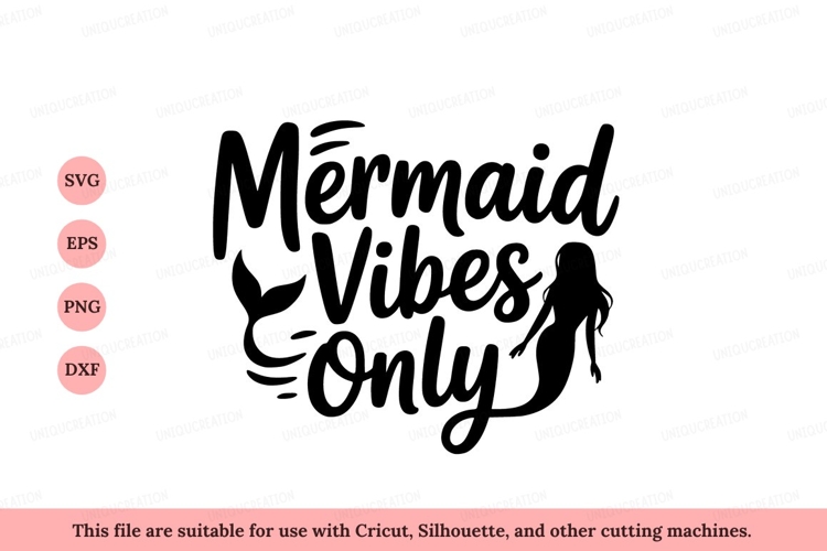 Mermaid vibes only silhouette tail