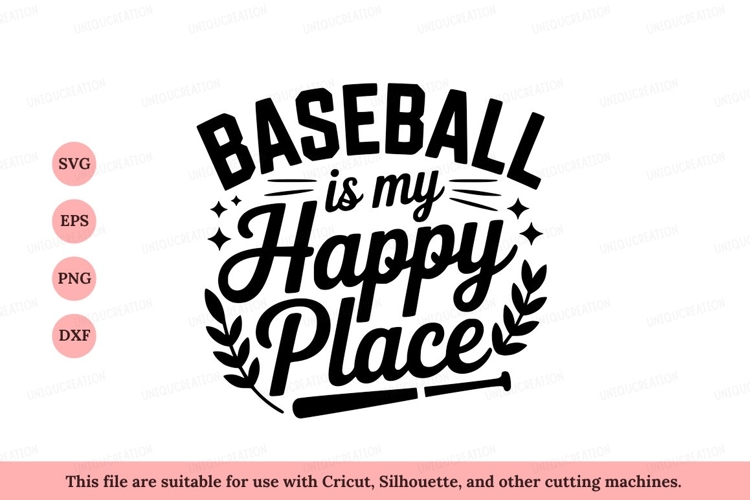 Baseball happy place quote sport