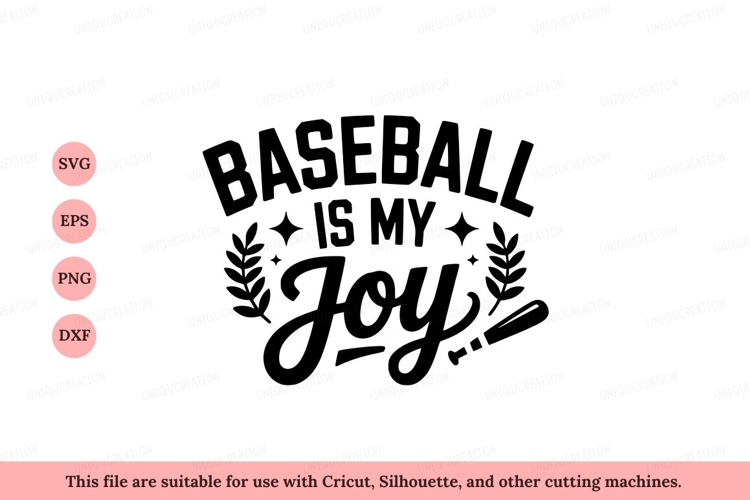 Baseball Joy Black Text sport