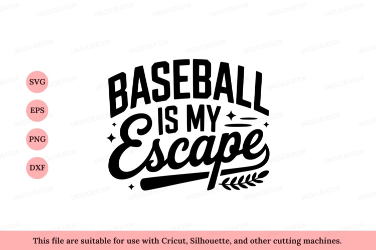 Baseball escape lettering sport hobby
