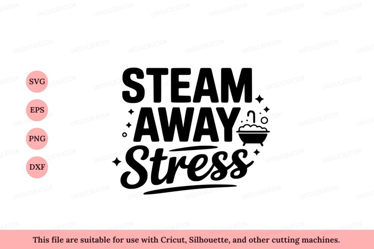 Steam away stress bath image