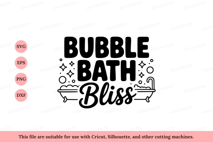 Bubble Bath Bliss Text Art image