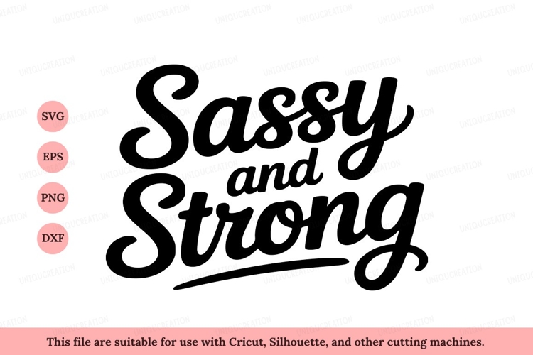Sassy and Strong Script bold black