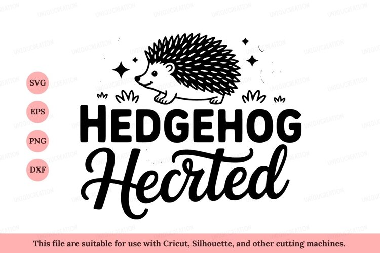 Cute hedgehog with text animal lettering