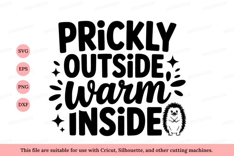 Prickly outside warm inside hedgehog image