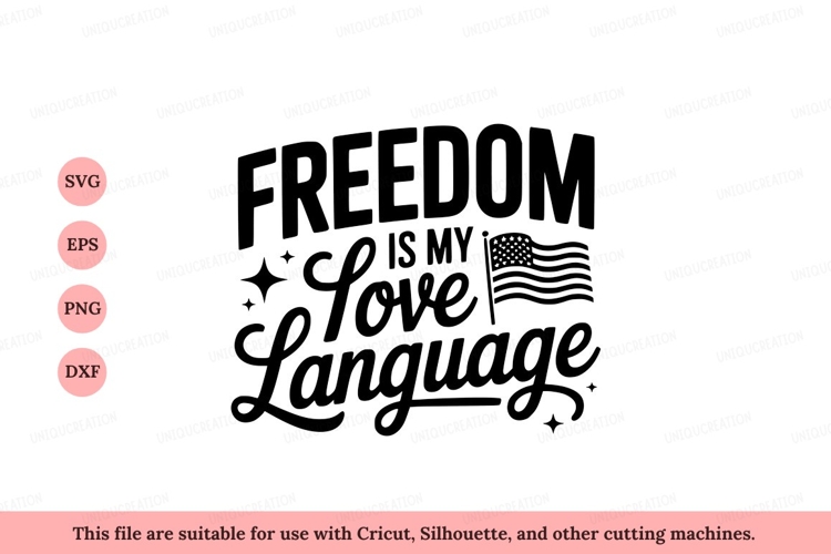 Freedom love language american flag image