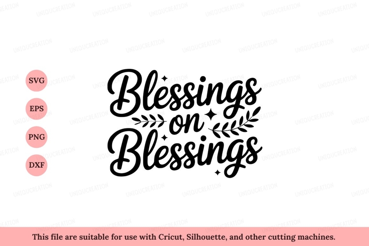 Blessings on Blessings text calligraphy