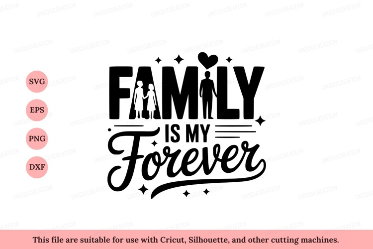 Family forever love heart people example image 1