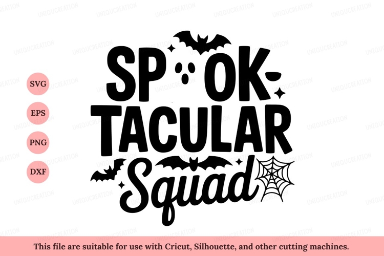 Spooktacular squad Halloween design spooky bats