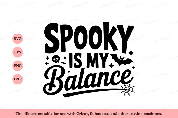 Spooky balance halloween text image
