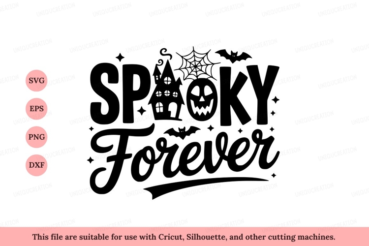 Spooky forever Halloween text art image