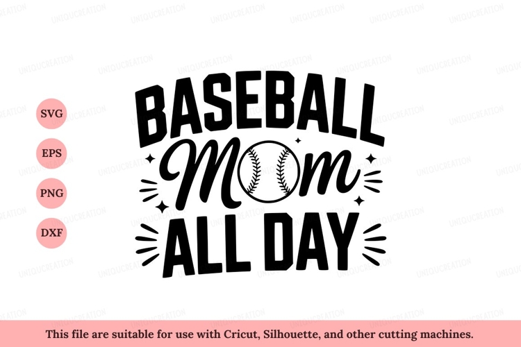 Baseball Mom All Day sport game