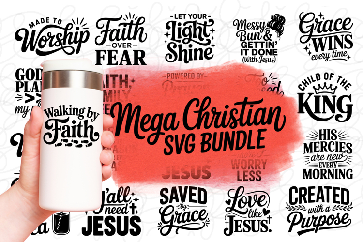 Mega Christian SVG Bundle 20 Designs