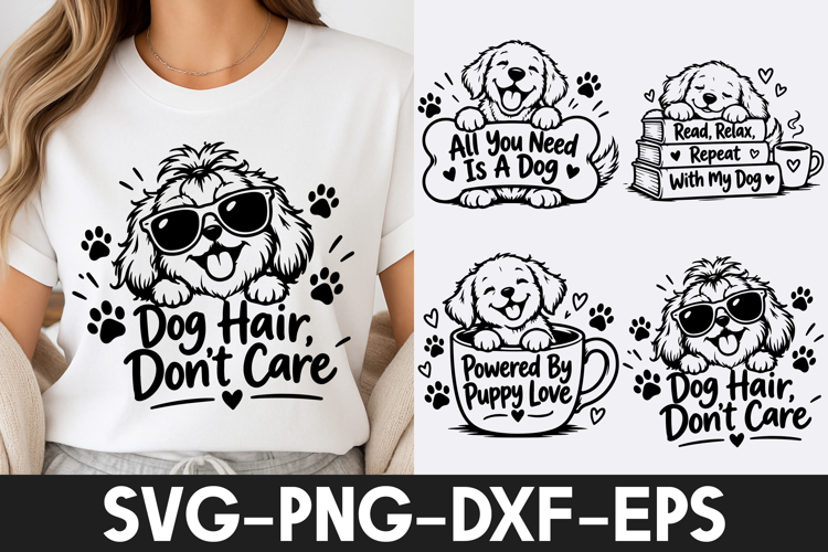 Cute Funny Dog Lover Quotes Puppy SVG PNG