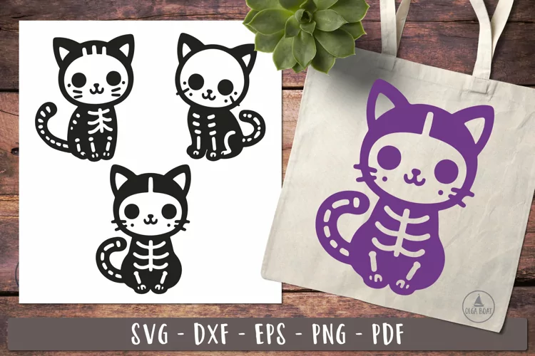 Halloween black cat svg | Halloween svg | Spooky cat clipart