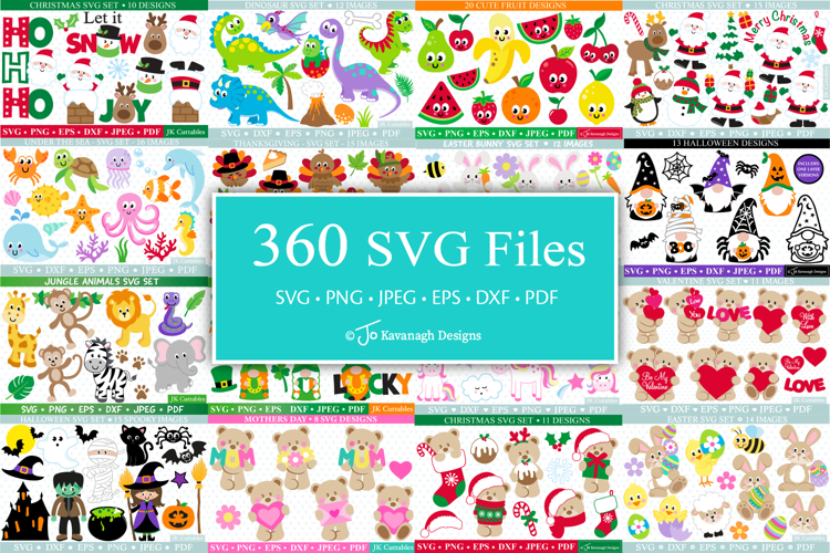 Big SVG Bundle - 360 Clipart Designs