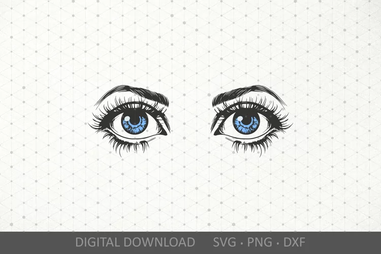 Woman eyes SVG. Beautiful eye shape SVG. Girl beauty look