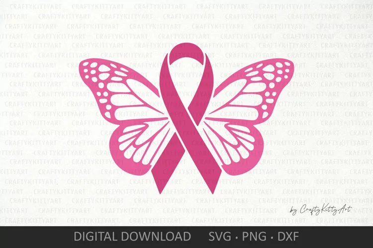 Breast cancer awareness ribbon, Pink ribbon butterfly wings
