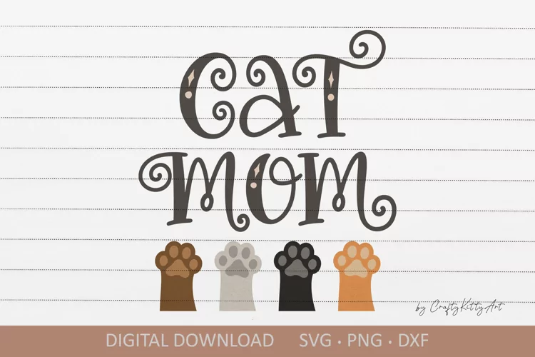 Cat Mom SVG. Cute crazy cat lady mug shirt sublimation quote