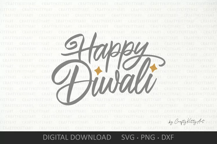 Happy Diwali SVG. Diwali Lettering, Handwriting, Handwritten