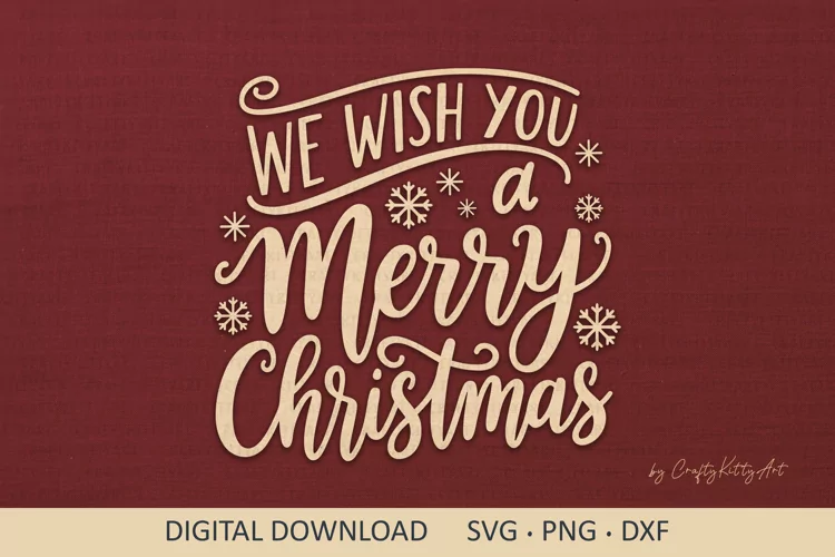 We wish you a Merry Christmas SVG, Cute Winter SVG quote