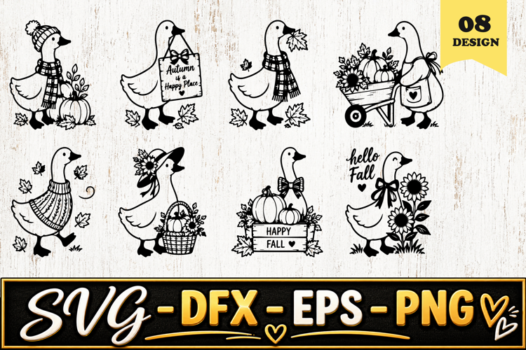 Fall Goose SVG PNG