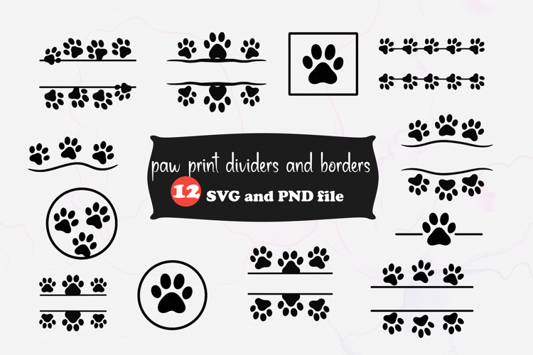 Paw Print Dividers and Borders