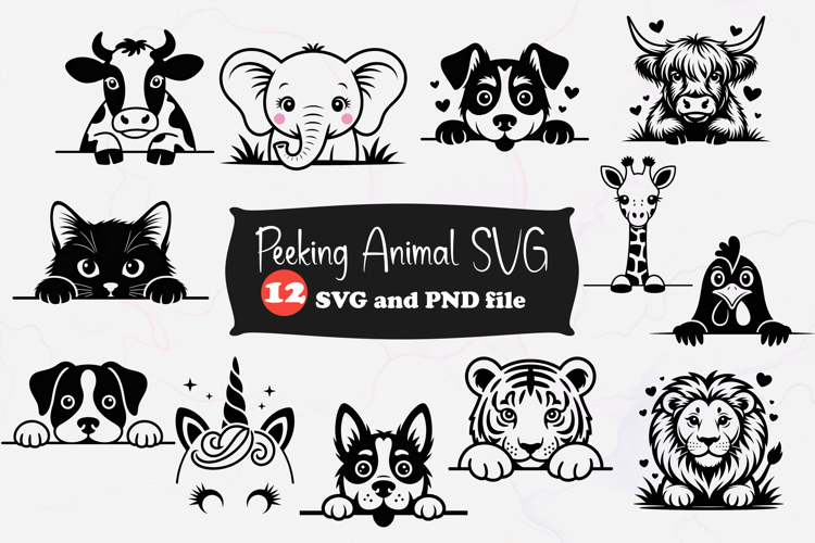 Peeking animal SVG