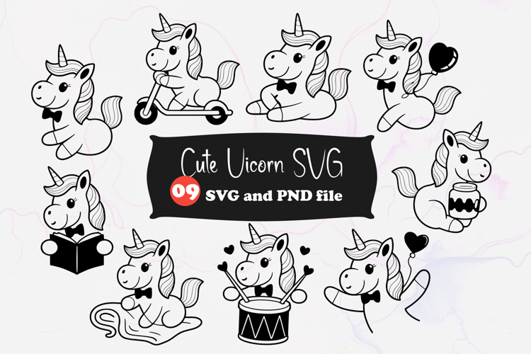 Cute Unicorn SVG Reading, Playing, and Fun Activities