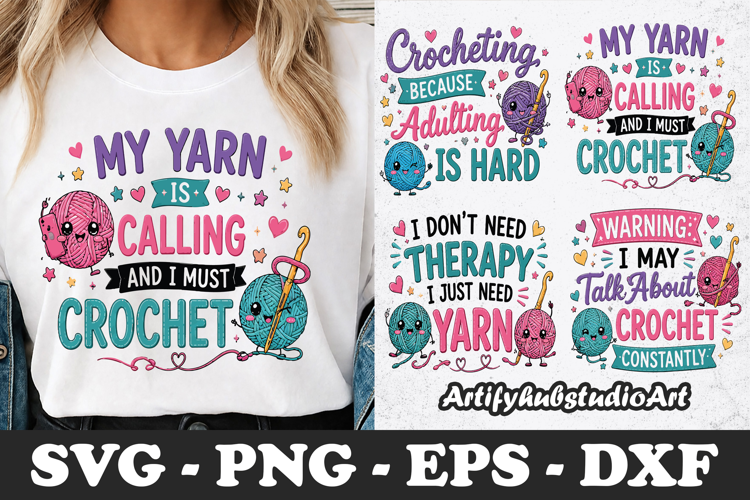 Crochet quote SVG sublimation design