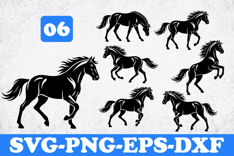 Silhouette Horse Clipart Image 13