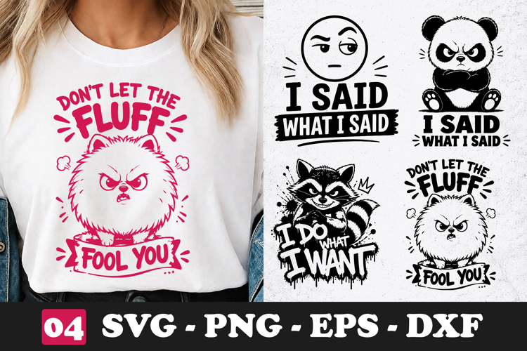 Don’t Let The Fluff Fool You SVG Funny Angry Dog Shirt