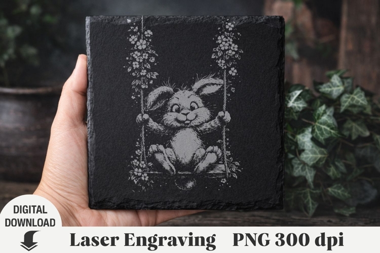 Easter Laser Engraving, Easter bunny Engraving file PNG