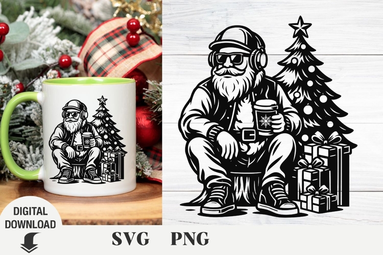 Santa svg, Christmas svg, fanny svg, Christmas ornamemt svg