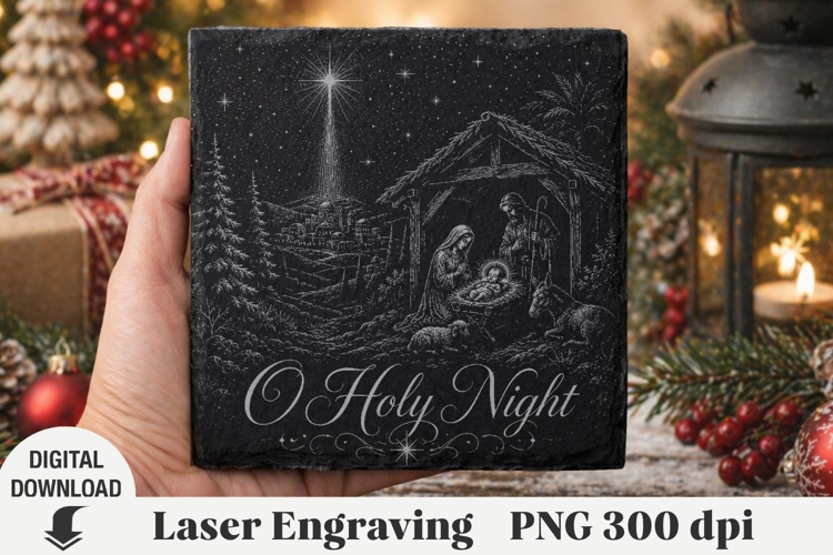 Christmas Laser Engraving, nativity Engraving file