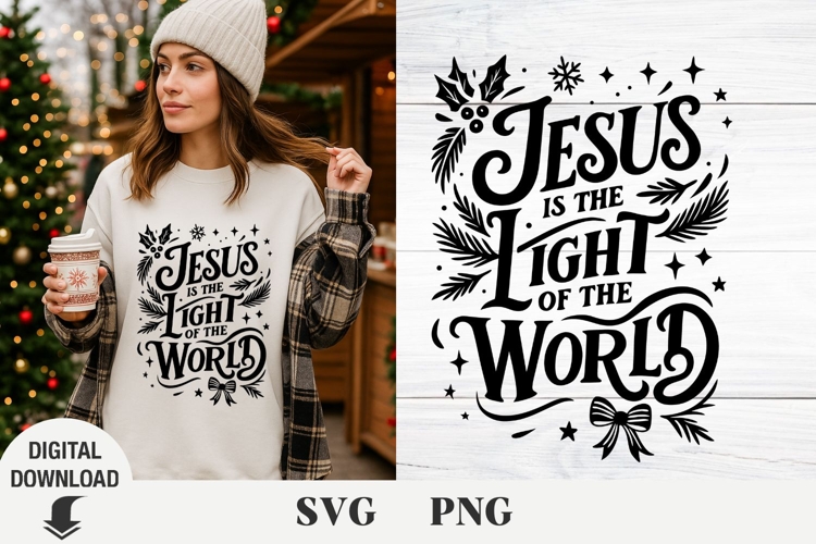 Christmas svg, Jesus retro lettering svg, nativity svg